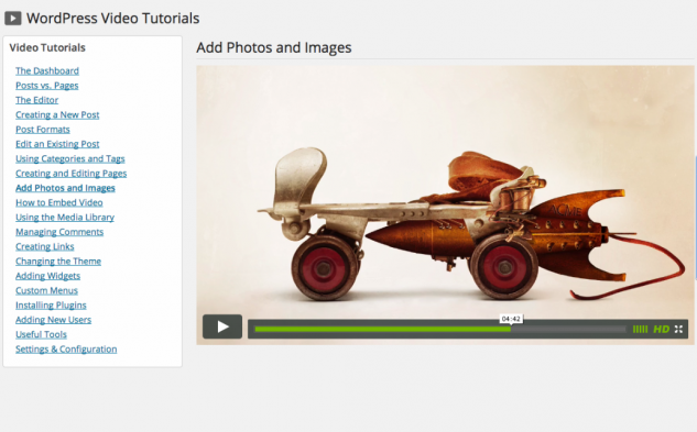 WordPress Video Tutorials List