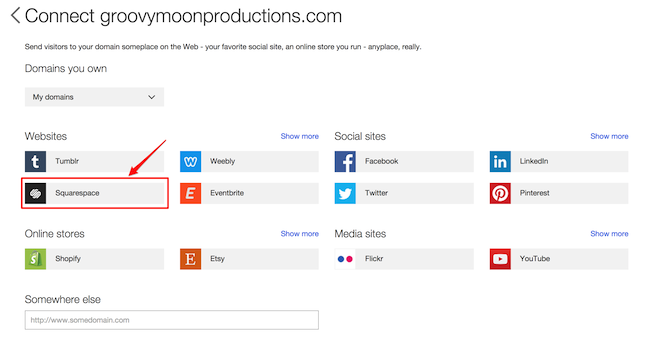 Connect to SquareSpace