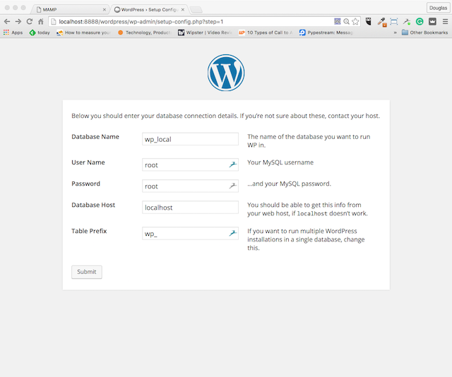 mamp wordpress username mamp wordpress username