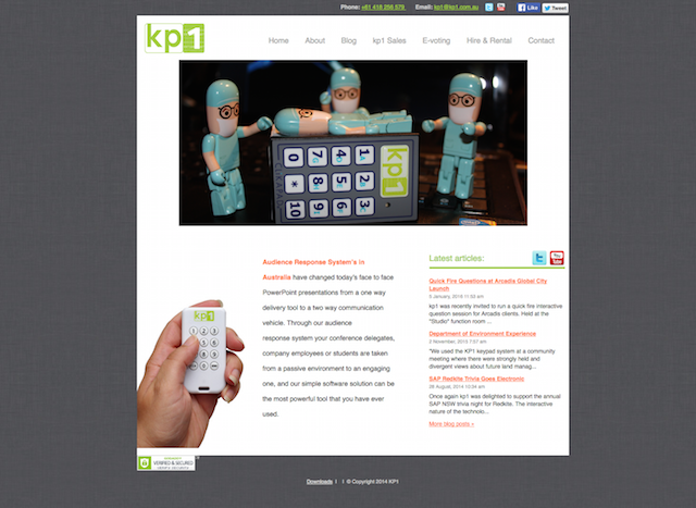 Many of kp1’s sales result from inquiries made on the company’s website.