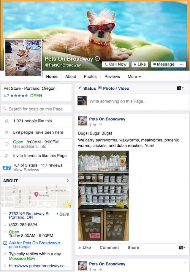 Pets on Broadway Facebook