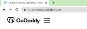 Screenshot showing GoDaddy HTTPS