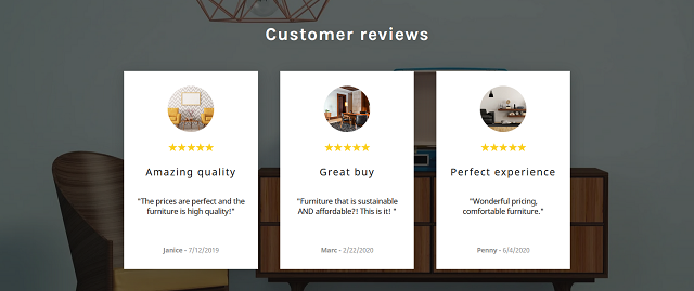 Customer Review Section On Website