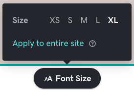 Change your font size in Websites + Marketing website editor.