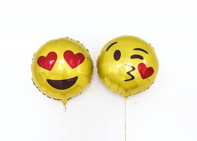 Emoji face balloons