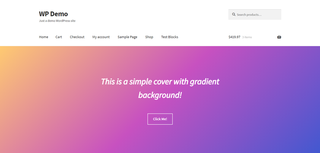 Create WooCommerce Pages Gradient