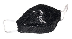 Black sequin mask