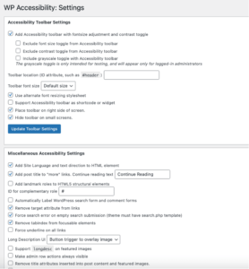 WordPress Accessibility Features