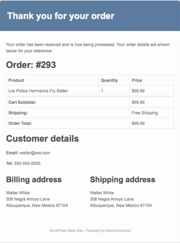 Thank you for your order