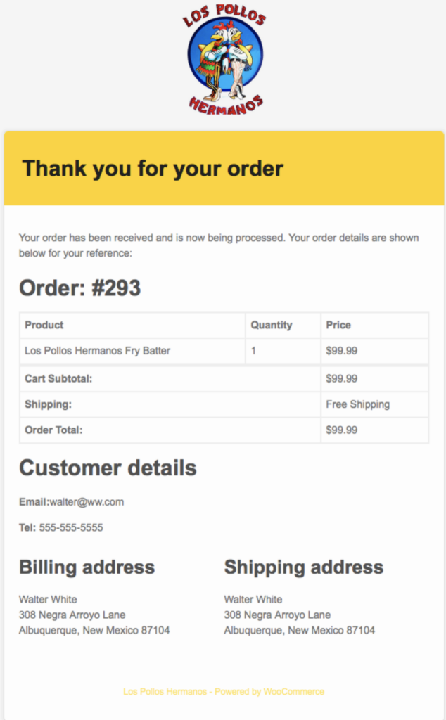 Thank you for your order