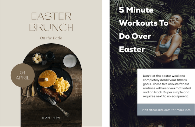 GoDaddy Studio templates made for Easter