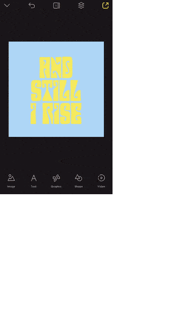 And still I rise repetitive type in product gif