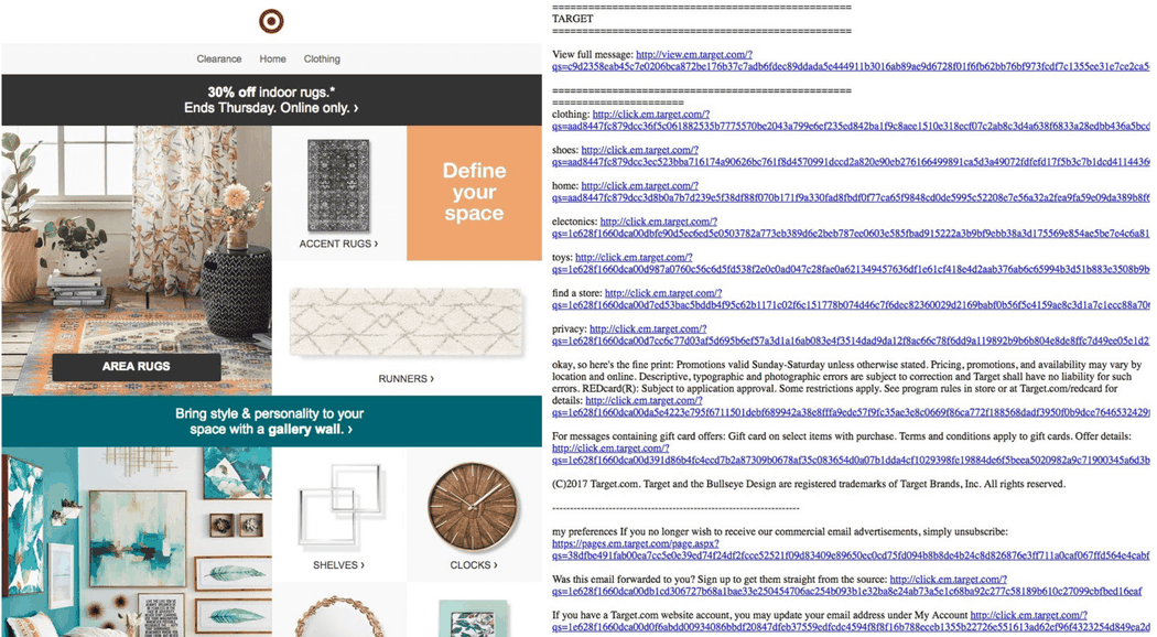 Target HTML Email