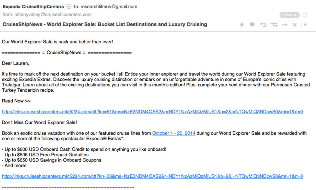Expedia email