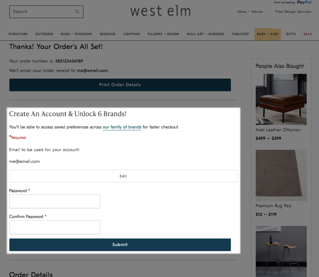 Create an account 