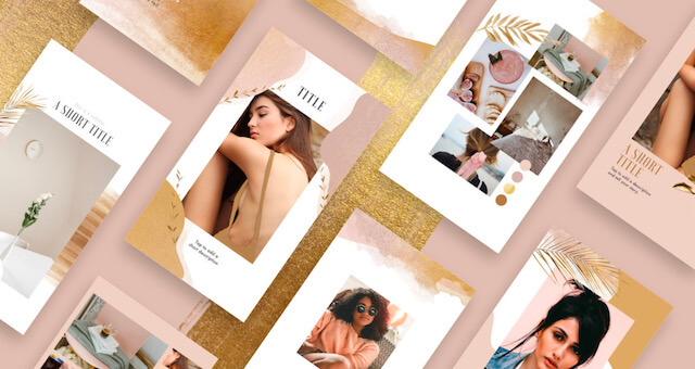 GoDaddy Studio All that Glitters layout collection