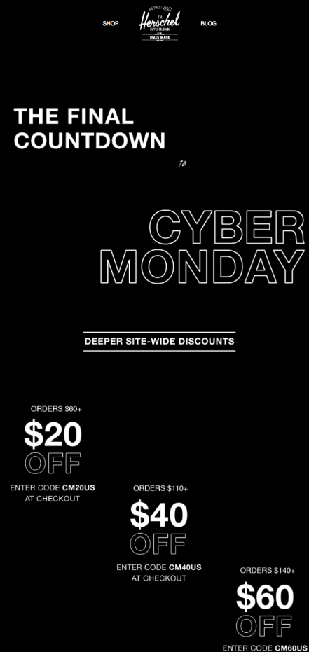 Email marketing coupon - urgency