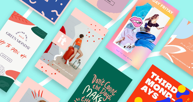 Playful templates in GoDaddy Studio]