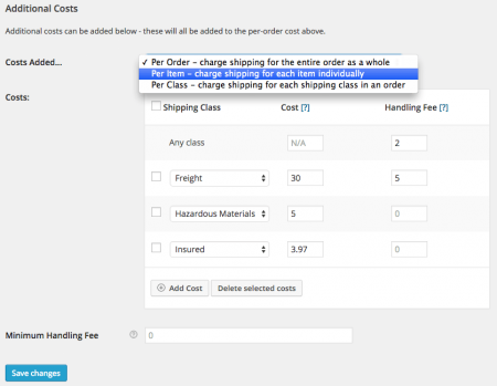 shipping cost