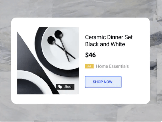 Google ad from ceramic plates