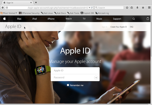 Fake Apple ID Login 