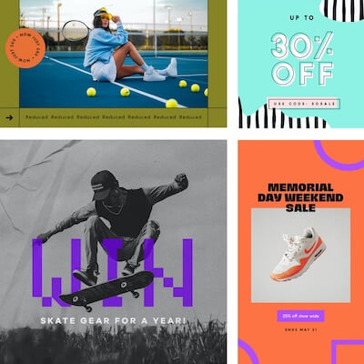 GoDaddy Studio templates to promote sales