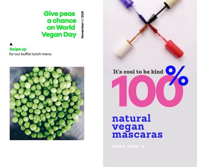 World Vegan Day images made in GoDaddy Studio