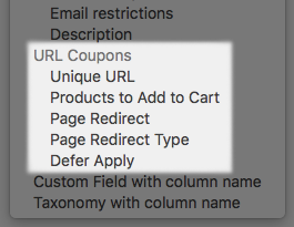 URL Coupons