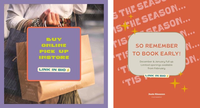 Sales promo images made with GoDaddy Studio