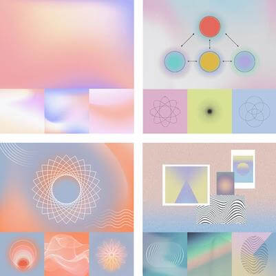 Color gradient templates in GoDaddy Studio