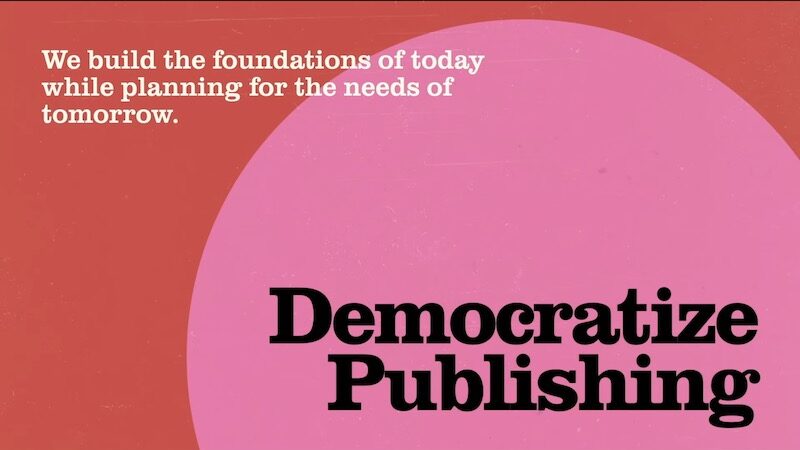 democratize publishing text on slide