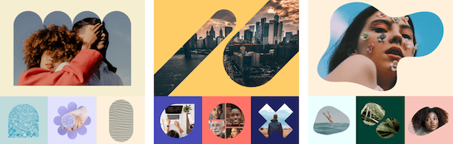 Playful shape templates in GoDaddy Studio
