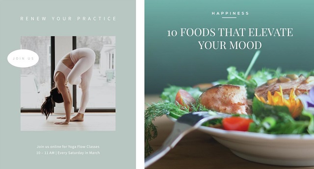 Wellness Day images in GoDaddy Studio