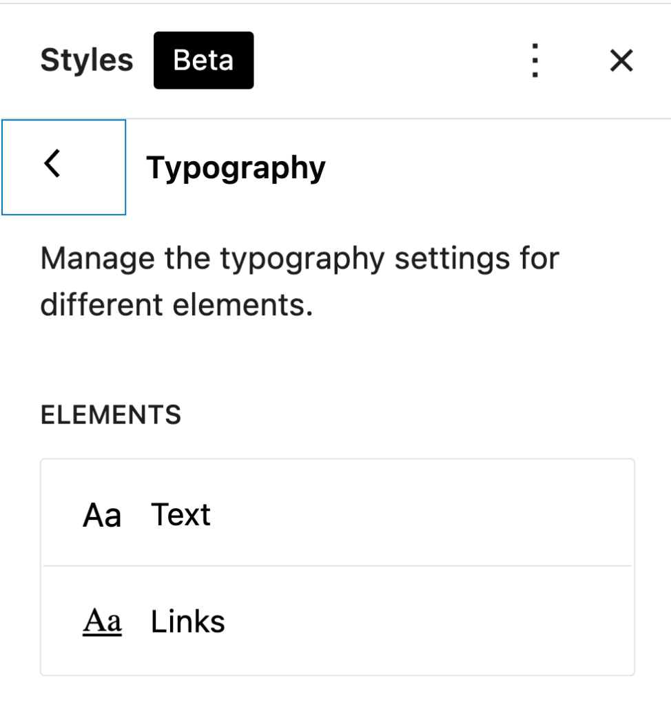 Styles > Typograph