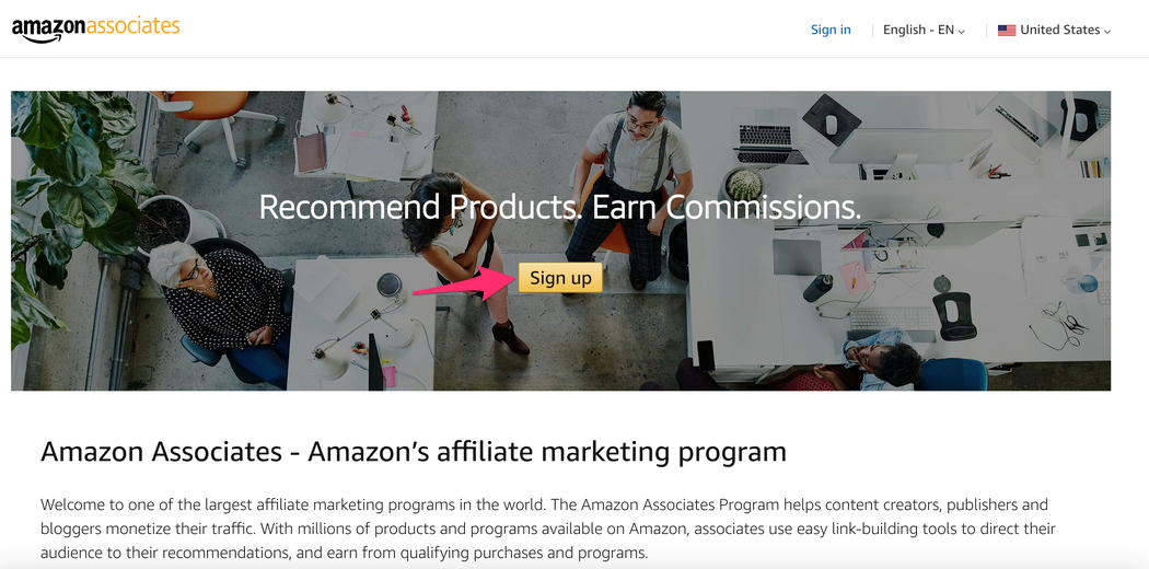 amazon affiliate program