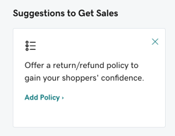 Return and refund policy reminder on Websites + Marketing Ecommerce