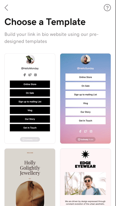 Make the most of your Link in Bio with GoDaddy