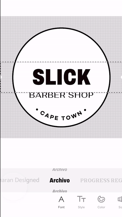 Slick Barbershop logo example