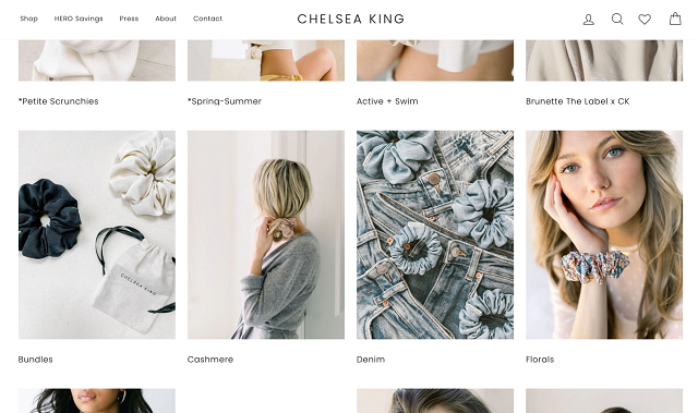 Chelsea King shop page