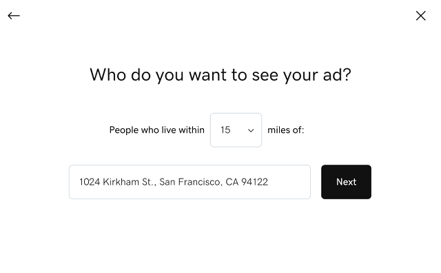 Who do you want to see your ad?