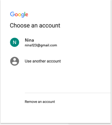 Google smart campaign choose an account screen