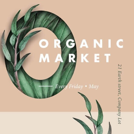 Organic market graphic example