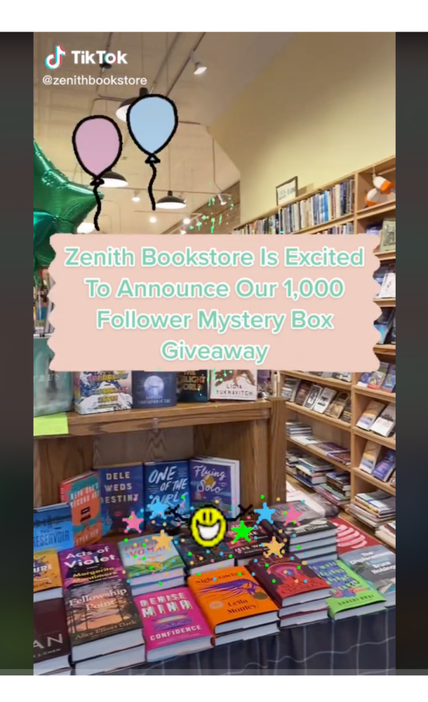 Zenith bookstore giveaway