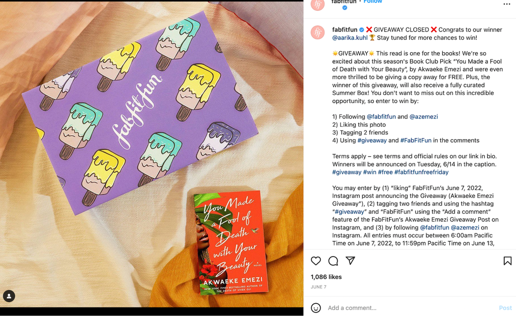 Branded box from FabFitFun