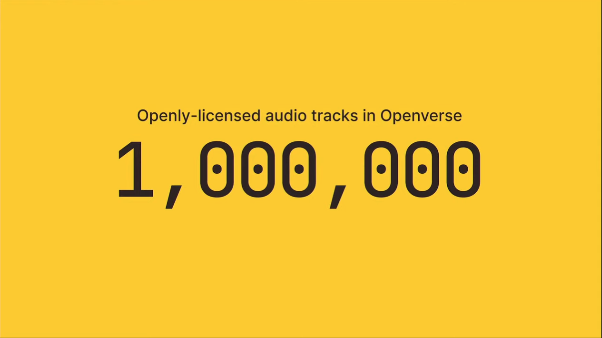 1,000,000 openly-licensed audio trackes in openverse