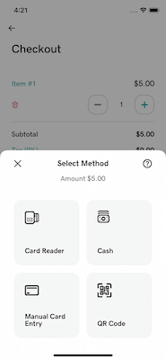 Screenshot of the QR payment method