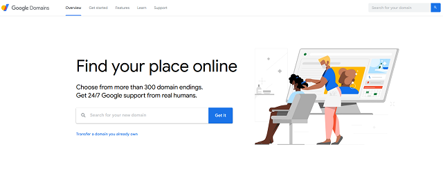 Google Domains home page screenshot.