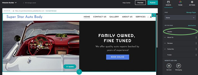 build your own automotive repair website