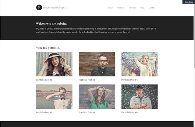 Best Portfolio WordPress Themes Modern Portfolio Pro