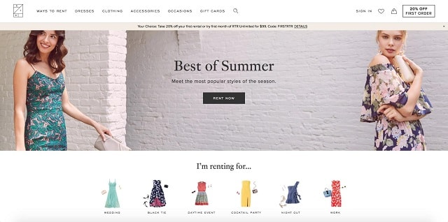 online clothing rental companies